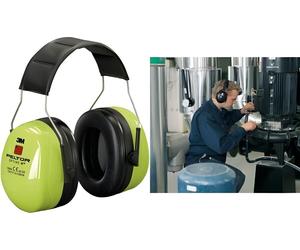 3M Peltor Optime III Casque antibruit H540AV, vert Valeur d'atténuation : SNR = 35 dB, profil mince, double boîtier - 1 pièce (H540AV)