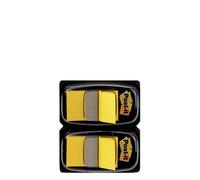3M Post-it Index 680-YW2, 25,4 mm x 43,2 mm, jaune, 2 x 50 bandes adhésives dans un distributeur x24 morceau