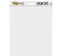 3m post-it meeting-charts, 63,5 x 76,2 cm, blanc, uni, 2+1 bloc pour chevalet de confrence, fixation au chevalet de confrence G