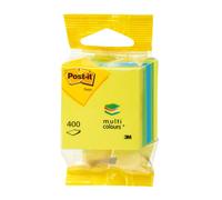 3M Post-it Mini Cube 2012L, 51 mm x 51 mm, bleu, vert citron, jaune citron, 1 cube à 400 feuilles x18 morceau