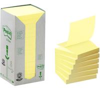 3M Post-it Recycling Z-Notes Tower R330-1T, 76 mm x 76 mm, jaune, 16 blocs de 100 feuilles x10 morceau