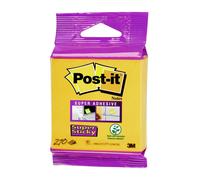 3M Post-it Super Sticky Cube 2014-S, 76 mm x 76 mm, jaune narcisse, 1 bloc de 270 feuilles x12 morceau