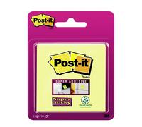 3M Post-it Super Sticky Notes 6920CY, 1 bloc de 90 feuilles, jaune, 76 mm x 76 mm, crochetable, certifié PEFC x12 morceau