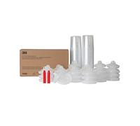 3M PPS (série originale) Kit de couvercles et doublures pour pistolet à peinture, 16000, standard, filtre 200 microns, utilisation avec pistolet à peinture pour voitures, meubles, maison, 50 couvercles et doublures jetables, 20 bouchons d'étanchéité