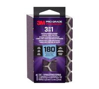 3M Pro Grade Precision Éponge abrasive 3 en 1, grain moyen 180, pour le travail du bois, la préparation des cloisons sèches et la finition, 6,3 x 11,4 x 2,5 cm