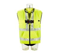 3M PROTECTA harnais de sécurité poitrine et arrière gilet de sécurité jaune fluo standard VS, indicateurs de chute sur la poitrine et l'arrière, dépôt à l'extrémité de la ceinture, protection pour éti