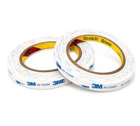 3M Ruban adhésif double face 1600T extra fort en mousse PE 9 mm x 5 m | 2 rouleaux | ruban de montage imperméable pour intérieur et extérieur | pour fixation d'objets et cadres (2, 9 mm x 5 m)