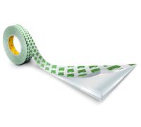 3M Ruban adhésif double face avec support PVC 9087, blanc, 1000 mm x 50 m, 0,26 mm x1 morceau