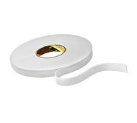 3M ruban adhésif double face mousse PE avec adhésif acrylique 9515W, blanc, 9 mm x 33 m, 1,5 mm x1 morceau