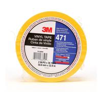 3M ruban adhésif en PVC souple 471 F, jaune, 50 mm x 33 m, 0,13 mm emballage individuel x24 morceau