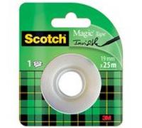 3M Ruban adhésif Magic 810, 25 mm x 66 m, invisible