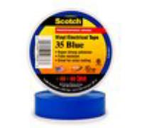3M Ruban isolant Scotch 35 SCOTCH35-19X20BL bleu 20 m x 19 mm résine caoutchouc