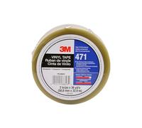 3M ruban adhésif en PVC souple 471 F, transparent, 50 mm x 33 m, 0,14 mm x24 morceau