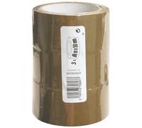 3M - Ruban d’emballage - Adhésif - 48 mm x 66 m - Marron - Lot de 3