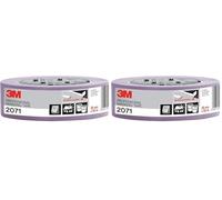3M Ruban de masquage 2071 Surfaces délicates, faible adhesivité, intérieur & extérieur 36 mm x 50 m (Lot de 2)