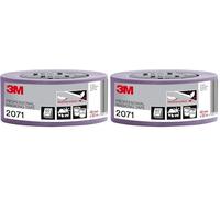 3M Ruban de masquage 2071 Surfaces délicates, faible adhesivité, intérieur & extérieur 48 mm x 50 m (Lot de 2)