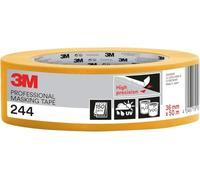 3M Ruban de Masquage Professionnel 244 Haute Précision - 1 Rouleau, 36 mm x 50 m - Surfaces Universelles, Résistant aux UV et à l'Eau, Usage Intérieur et Extérieur