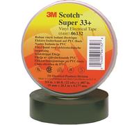 3M Ruban isolant électrique Scotch Super 33+ vinyle noir 19 mm x 20 m 0,18 mm - 1 pièce