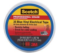 3M Ruban isolant Scotch 35 SCOTCH35-19X20BL bleu 20 m x 19 mm résine caoutchouc