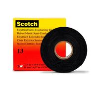 3M Scotch 13 Ruban en caoutchouc éthylène-propylène, autosoudable, conducteur, noir, 19 mm x 4,5 m, 0,76 mm x1 morceau