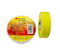 3M Scotch 35 Vinyl ruban électrique isolant, jaune, 19 mm x 20 m, 0,18 mm x20 morceau