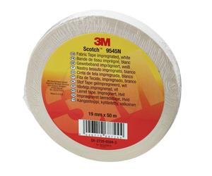 3M Scotch 9545N Ruban en tissu imprégné, blanc, 19 mm x 50 m, 0,3 mm x12 morceau