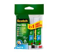 3M Scotch Bâton de colle permanent 2 bâtons + 1 GRATUIT 21 g x24 morceau