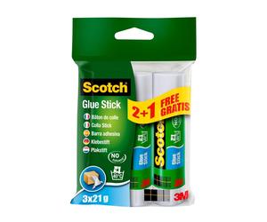 3M Scotch Bâton de colle permanent 2 bâtons + 1 GRATUIT 21 g x24 morceau