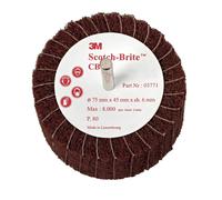 3M Scotch-Brite Brosse à lamelles CB-ZS, 76,2 mm, 45 mm, 6,35 mm, P180, A fine #03769 x10 morceau