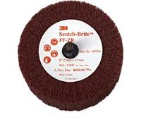 3M Scotch-Brite Brosse à lamelles Roloc FF-ZR, brun rouge, 76,2 mm, 35 mm, A, very fine #09706 x5 morceau