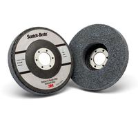 3M Scotch-Brite disque compact pressé Deburr and Finish PRO pour meuleuse d'angle, 115 mm x 22 mm, 2S FIN x5 morceau