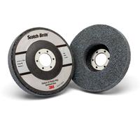 3M Scotch-Brite Disque compact pressé Deburr and Finish PRO pour meuleuse d'angle, 6C Medium+, 114 mm x 22 mm, Type 27 x5 morceau
