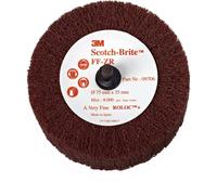 3M Scotch-Brite Roloc brosse à lamelles FF-ZR, rouge-brun, 63 mm, 32 mm, A, very fine x10 morceau