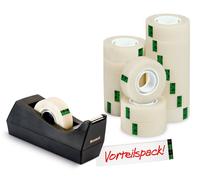 3M Scotch C38 Dérouleur de table noir + 14 rouleaux de ruban adhésif Scotch Magic A Greener Choice 19 mm x 33 m x4 morceau
