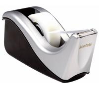 3M Scotch C60 Dérouleur manuel argent + 1 rouleau de Scotch Magic 19 mm x 33 m x12 morceau