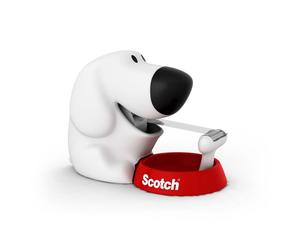 3M Scotch Dérouleur manuel pour chien + 1 rouleau de ruban adhésif Scotch Magic 19 mm x 8,89 m x12 morceau
