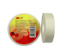 3M Scotch ET 27 Bande de tissu de verre, blanc, 19 mm x 20 m, 0,18 mm x1 morceau