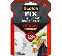 3M Scotch-Fix Extreme Ruban de montage intérieur PGS05-1950-P, 19 mm x 5 m, Tient jusqu'à 13 kg, 1 kg/15 cm x1 morceau
