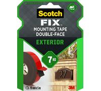 3M Scotch-Fix ruban de montage extérieur 411-1950-P, 19 mm x 5 m, Tient jusqu'à 7 kg, 1 kg/30 cm x1 morceau