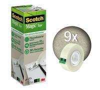 3M Scotch Magic A Greener Choice ruban adhésif 9 rouleaux 19 mm x 33 m x12 morceau