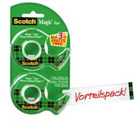 3M Scotch Magic Dérouleur manuel Promotion 8-1915DP, 2 dérouleurs manuels jetables y compris 2 rouleaux de ruban adhésif Scotch Magic à un prix avantageux, dimensions : 19 mm x 12 m +3,2 m gratuit x24