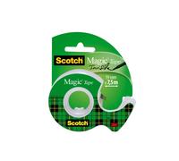 3M Scotch Magic ruban adhésif 1 rouleau 19 mm x 7,5 m + 1 dérouleur manuel x12 morceau