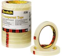 3M Scotch ruban adhésif transparent 550, 19 mm x 66 m, transparent, pack de 8 rouleaux x96 morceau