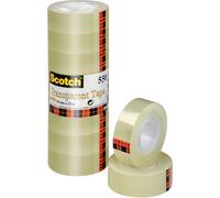 3M Scotch ruban adhésif transparent 550, tourelle de 8 rouleaux 19 mm x 33 m x20 morceau