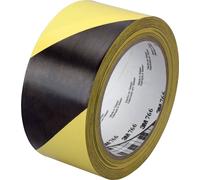 3M Scotch Ruban PVC souple tout usage 766i 50mmx33m noir/jaune x1 morceau
