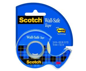3M Scotch Wall-Safe ruban adhésif 19 mm x 16,5 m 1 rouleau, 1 maxi-dérouleur x12 morceau