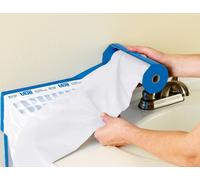 3M ScotchBlue film de masquage pour peintre avec ruban adhésif en distributeur, PTD2093EL-107, 270 cm x 17 m x6 morceau