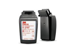 3M Secure Click Filtre à particules D9038 P3 R Filtre à particules à insérer contre les particules solides et liquides Charbon actif dans un boîtier en plastique x2 morceau