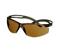 Lunettes de protection 3M SecureFit 500, noir/verte foncée, revêtement Scotchgard™ anti-rayures/antibuée (K&N), écran marron, SF505SGAF-DGR x20 morceau