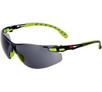 Lunettes de protection 3M Solus 1000, branches vertes/noires, traitement antibuée/antirayures Scotchgard (K&N), écran gris, S1202SGAF-EU x20 morceau